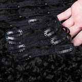 Sunber 9pcs Clip-in Curly Hair Extensions Soft & Natural Real Human Hair