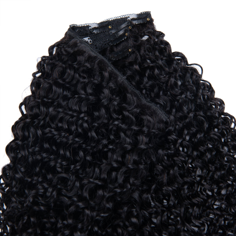 Sunber 9pcs Clip-in Curly Hair Extensions Soft & Natural Real Human Hair