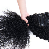 Sunber 9pcs Clip-in Curly Hair Extensions Soft & Natural Real Human Hair
