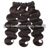 Products Flash Sale Sunber #2 Dark Brown Hair Bundles Body Wave Human Hair Weave 3 Pcs For Clearance Sale
