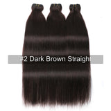 Flash Sale Sunber #2 Dark Brown Hair Bundles straight Human Hair Weave 3 Pcs a lot For Clearance Sale
