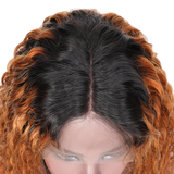 Sunber Ombre Curly Human Hair Wigs T99j /T1b30 Lace Front Bob Wigs With Baby Hair