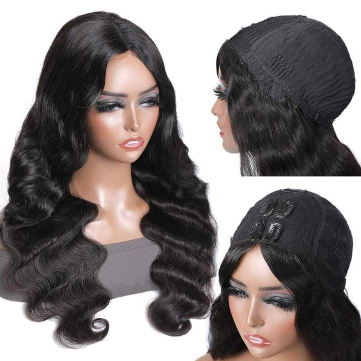 Sunber Small Head Friendly Body Wave New V Part Wigs No Leave Out Glueless Upgrade U Part Wigs