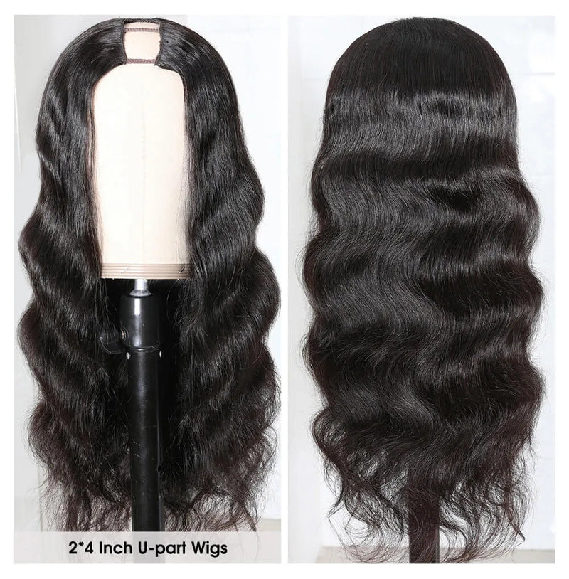 Sunber U Part Hair Wigs‎ Body Wave Glueless Human Hair Wigs Flash Sale