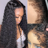 Flash Sale Sunber 4C Kinky Edge Full Curly Lace Closure Wigs Pre-Plucked Hairline Human Hair Wigs