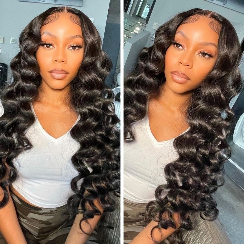 Sunber Thick Loose Deep Wave 13 By 4 Lace Front Wigs Human Hair Wigs Pre Plucked