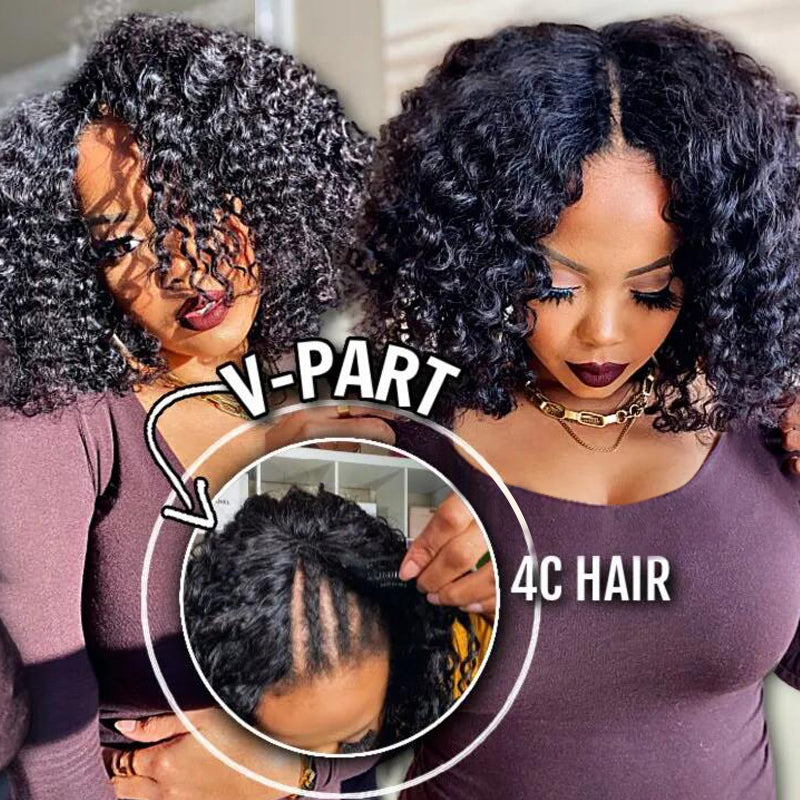 Upgrade u part wigs V Part 4c Hair