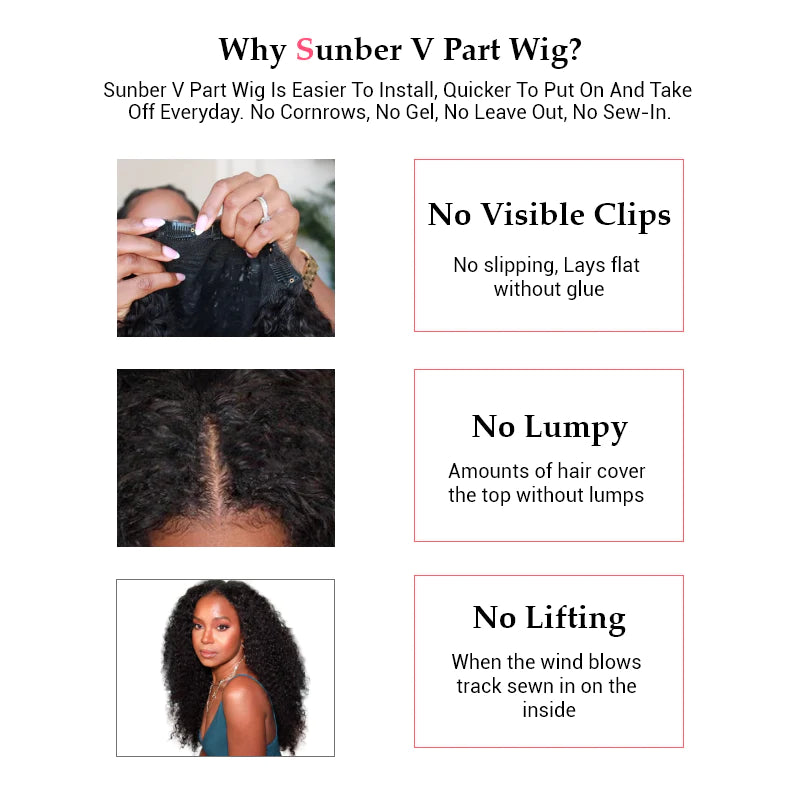 Flash Sale Sunber Hair Friendly Jerry Curly  Bob V Part Wigs Deep Parting Real Scalp Human Hair Wigs