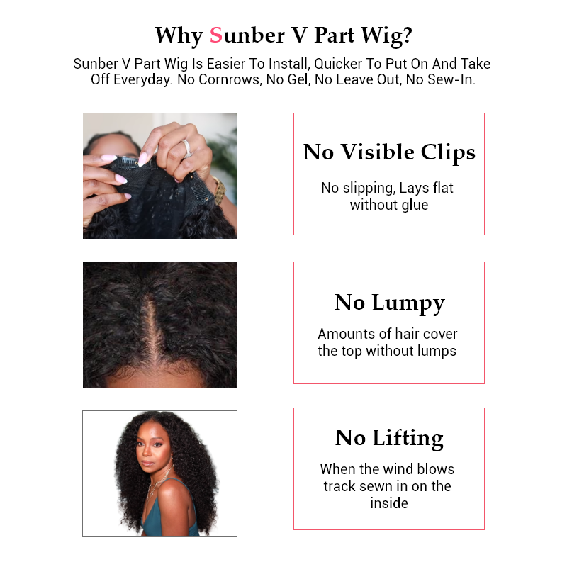 Sunber Jerry Curly 150% Density U Part Wig Natural Color Human Hair Wigs Buy 1 Get 1 Free Flash Sale