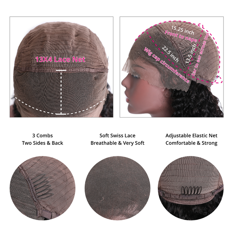 Sunber Honey Blonde Water Wave 13x4 Lace Front Wig With Baby Hair For Women