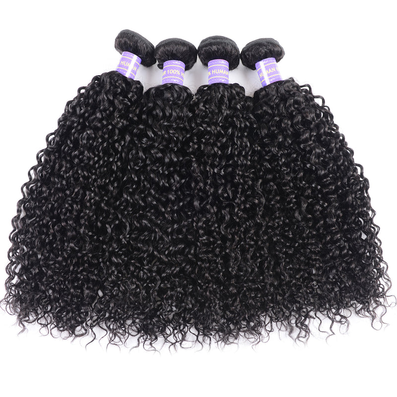 Sunber Hair 4 Bundles Malaysian Curly Hair Weaves New Remy Human Hair Bundles