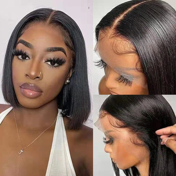 Sunber High Quality Blunt Cut Bob Wigs Lace Frontal Pre-plucked 5*5 HD Lace Closure Human Hair Wigs