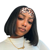 Sunber Short Straight Headband Bob Wigs Easy Wear & Go Glueless Virgin Human Hair Wigs