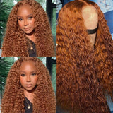 Sunber Ginger Brown Lace Front Wig Full And Thick Human Hair For Black Women