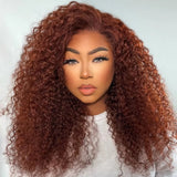 $100 Off Sunber Full Curly 13x4 Lace Front Wigs 6x4.75 Pre Cut Wear Go Reddish Brown Color Human Hair