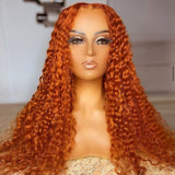 Flash Sale Sunber Orange Color Lace Part Wig For Black Women 150% Density