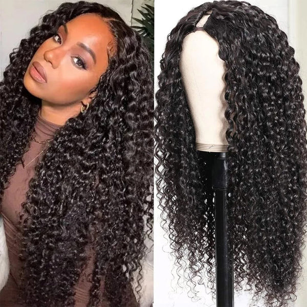 Flash Sale Sunber Jerry Curly U Part Wig Meets Real Scalp Glueless Wigs Virgin Human Hair 150% Density