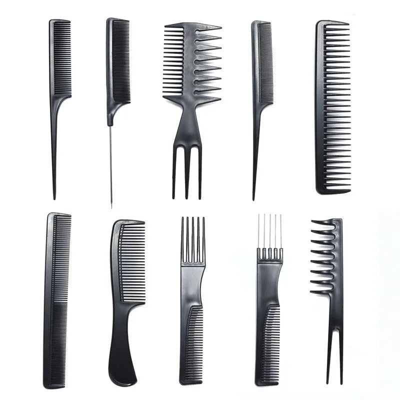500 Points Redeem Sunber Hair Care Comb Anti Static Coarse Fine Toothed Tail Pick Combs Black Set For Wet Dry Curly And Straight Hair