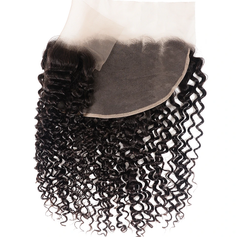 Sunber Hair Brazilian Human Curly Hair 13*6 Lace Closure Pre-Plucked With Baby Hair