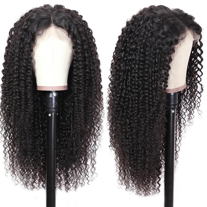 Sunber Hair 9a Grade Natural Pre-plucked Long Curly Transparent Lace Front Wigs 100% Human Hair 150% Density