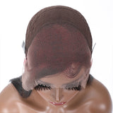 Sunber Skunk Stripe Hair Sparkle Burgundy 99J Roots Straight 13x4 Lace Frontal Wigs