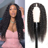 Sunber Jerry Curly 150% Density U Part Wig Natural Color Human Hair Wigs Buy 1 Get 1 Free Flash Sale