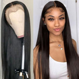 Sunber Soft and Silk Straight Wig 13x4 Transparent Lace Frontal Wigs  Human Hair Wig