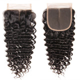 Sunber Deep Wave 1pcs 4x4 Lace Closure 150% Density Virgin Remy Human Hair