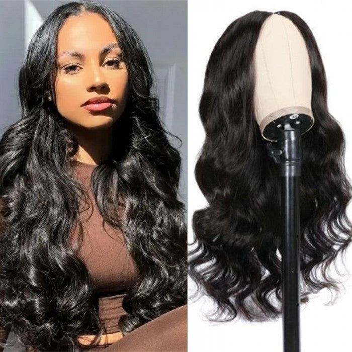 Sunber Small Head Friendly Body Wave New V Part Wigs No Leave Out Glueless Upgrade U Part Wigs