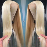 Sunber Hair 613 Blonde Color Lace Frontal Wigs Pre Plucked Straight Human Hair Wigs Virgin Human Hair Wig 150% Density