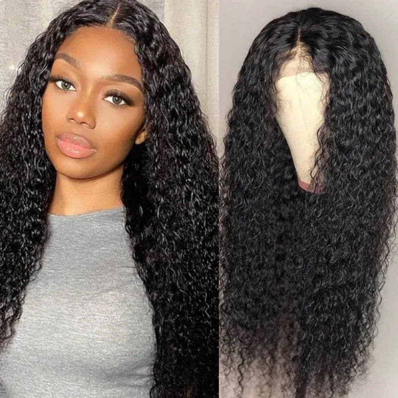 Sunber Jerry Curly Human Hair 4*4 Lace Front Wigs Big Sale