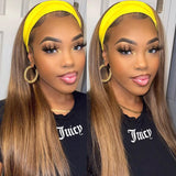 Flash Sale Highlight Blonde Piano Color Straight Headband Wigs 150% Density Glueless 100% Human Hair Wigs