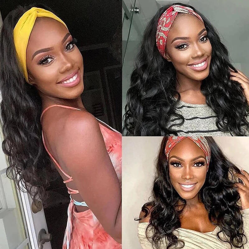 Sunber Amber Ansah Recommend Zero Skill Body Wave Headband Wigs Wear & Go Glueless Human Hair Wigs