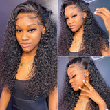 Sunber Jerry Curly Glueless Wigs  Invisible 5x5 HD Lace Closure Wigs Human Hair 180% Density