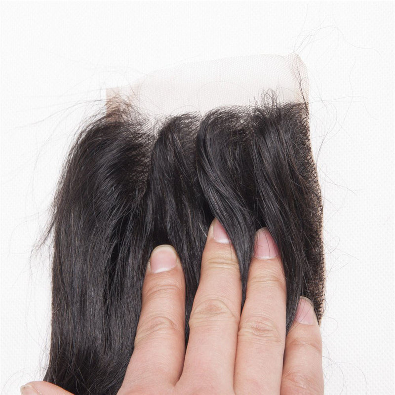 Peruvian Hair Loose Wave Hair Weaves 4 Bundles with Lace Closure, 100% Human Hair - Sunberhair