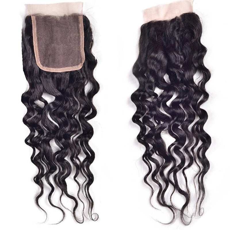 Malaysian Natural Wave Hair 3 Bundles with Lace Closure,  100% 7A Good Virgin Hair - Sunberhair