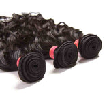 Sunber Hair Malaysian Natural Wave Hair 3 Bundles with Lace Closure,  100% 7A Good Virgin Hair