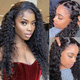 Sunber Classic Hairstyle Deep Wave 13x4 Lace Front Wigs Pre-Plucked With Baby Hair