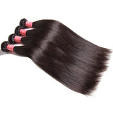 Brazilian Straight Hair 4 Bundles with 13*4 Lace Frontal, 7A Grade Virgin Hair - Sunberhair