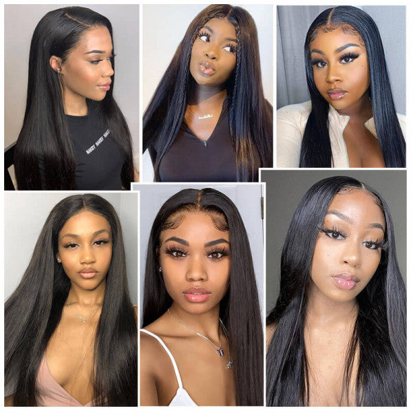 Sunber Hair Brazilian Human Straight Hair 4x4 Free Part Lace Closure Pre-Plucked With Baby Hair