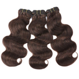 Flash Sale Sunber Chocolate Brown Body Wave Hair Bundles #4 Human Hair Weave 3 Pcs For Clearance Sale-image