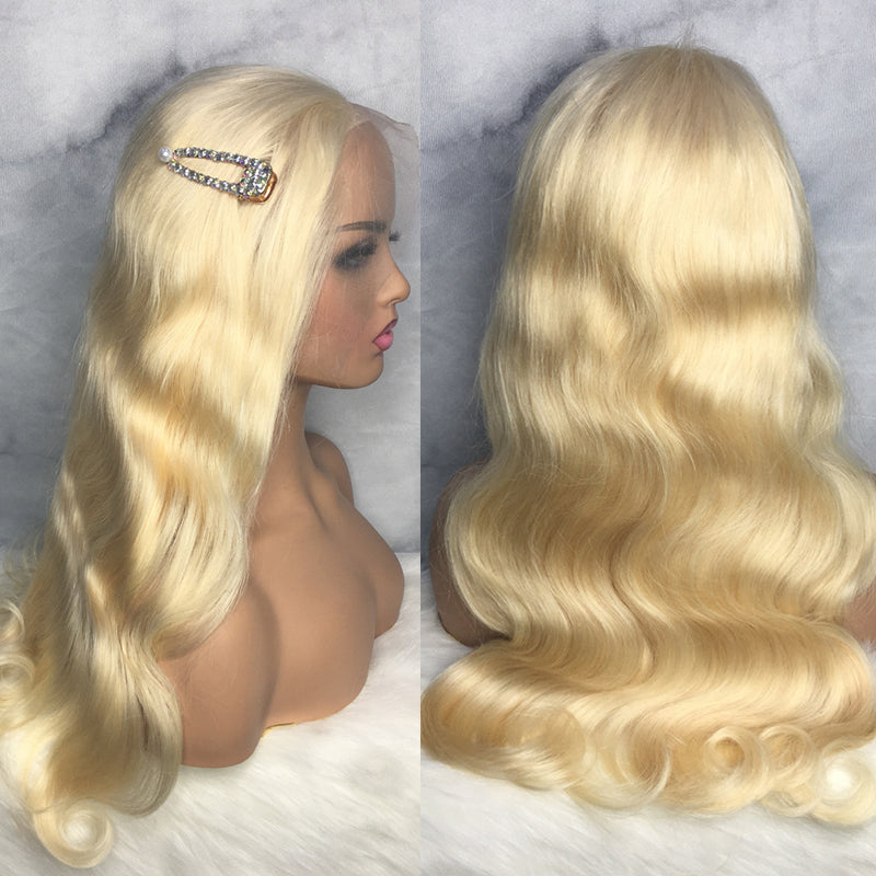 Sunber Hair Pre Plucked Body Wave 613 Blonde 100% Human Hair Wig