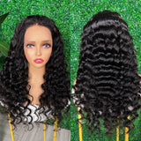 Sunber Deep Wave Glueless Wig Skin Melt 13*4 HD Lace Front Wigs For Women