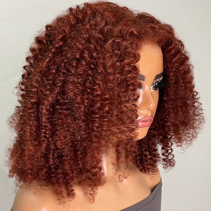 sunber reddish brown hair curly wig