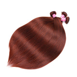 Sunber Hair Reddish Brown Straight 3 Bundles Human Hair Weave