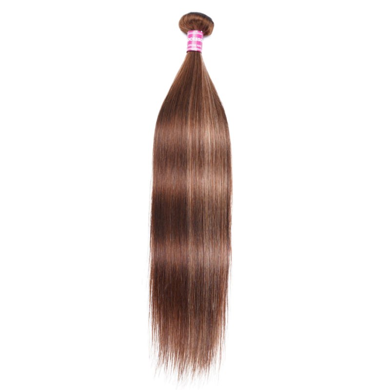 Sunber Straight Honey Blonde Brown 1 Bundle Ombre Highlight Human Hair Weave