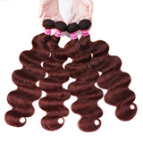 Sunber Hair Reddish Brown Body Wave 4 Bundles 100% Human Hair Bundle Deals