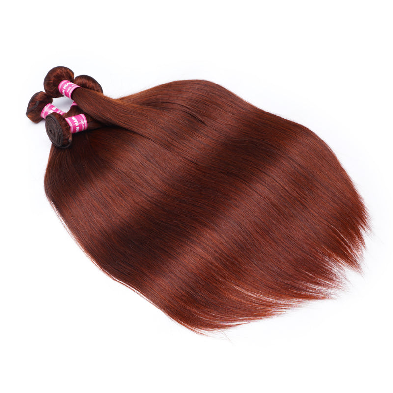 Sunber Hair Reddish Brown Straight 4 Bundles 100% Human Hair Bundle Deals