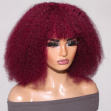  Sunber Machine Made Hair Wigs with Breathable Cap