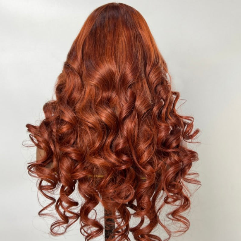 Sunber Copper Brown Body Wave 13x4 Lace Front Wigs  Pre-Plucked With Babyhair